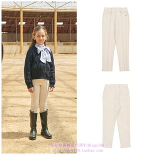 155 童装 165 2023秋春儿童中大童象牙白休闲打底长裤 been韩国代购