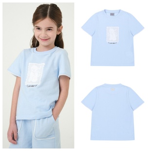 100 T恤童装 165 2025夏儿童天蓝休闲圆领套头短袖 been韩国直邮代购