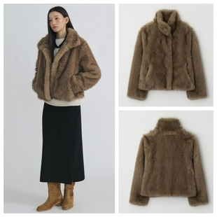 时尚 2025秋冬女装 百搭保暖仿皮草外套 around直邮代购 韩国step