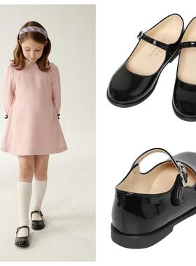 been韩国代购2025春秋儿童黑色亮面休闲平底皮鞋儿童鞋180-230