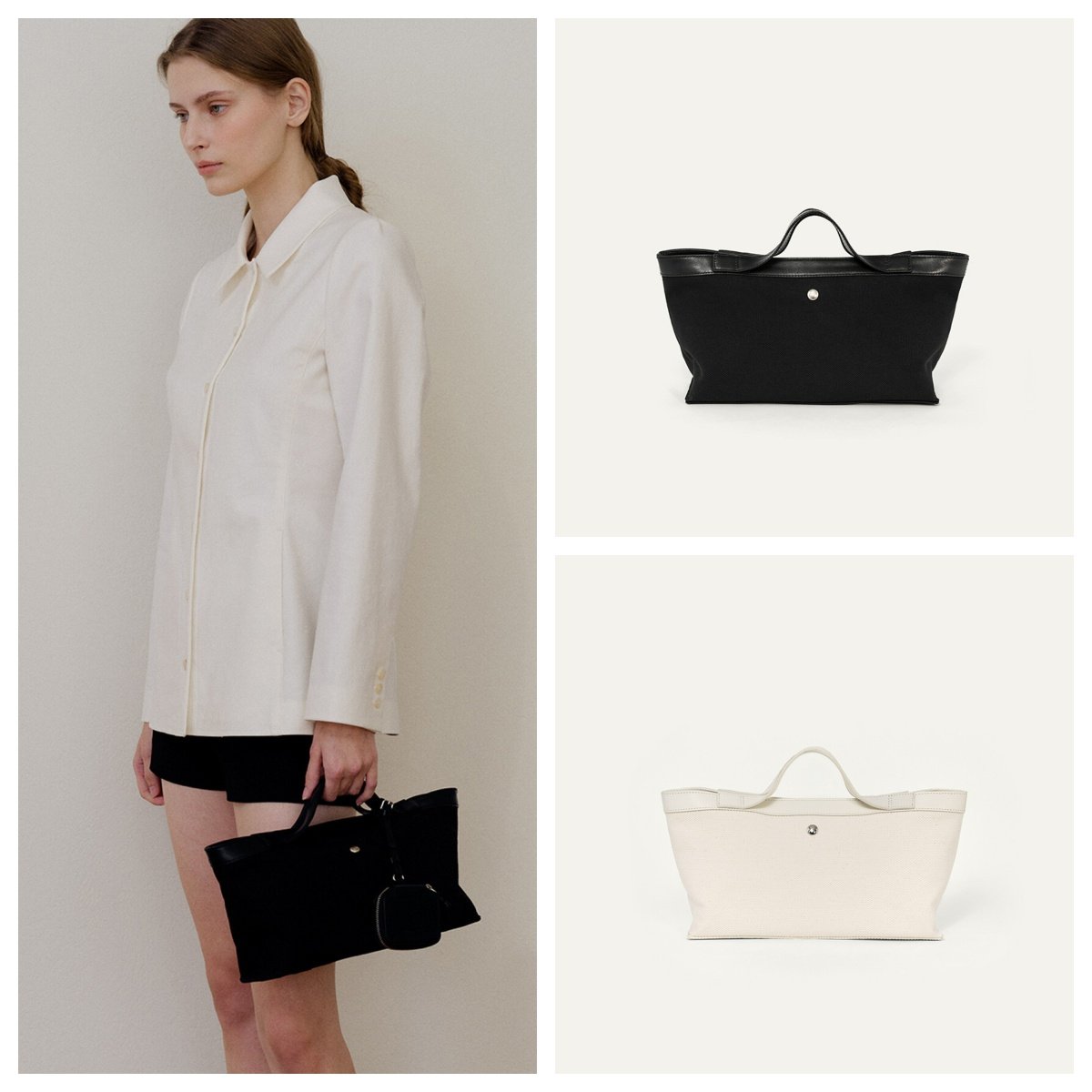 韩国KINDERSALMON直邮代购2025女包时尚百搭休闲手挎手拎帆布包