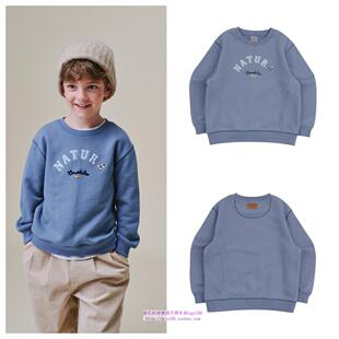 100 T恤童装 165 2024秋春儿童天蓝套头休闲长袖 been韩国直邮代购