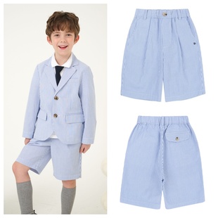 100 童装 165 2025春夏儿童中大童蓝色条纹短裤 been韩国直邮代购