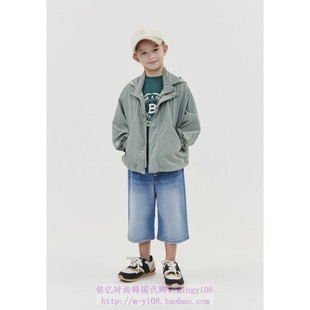 100 童装 130 2023春夏儿童中大童天蓝休闲牛仔七分裤 been韩国代购