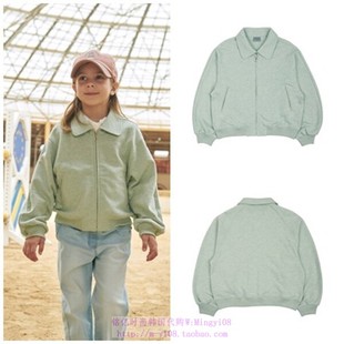 110 外套童装 165 2023秋春儿童薄荷色休闲拉链开衫 been韩国代购