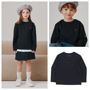 100 T恤童装 165 2025秋春男女儿童海军蓝休闲长袖 been韩国直邮代购