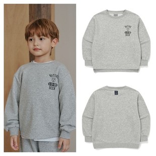 100 T恤童装 165 2025秋春儿童混灰圆领套头长袖 been韩国直邮代购