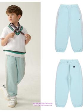been韩国直邮代购2025春秋儿童中大童天蓝休闲运动裤童装100-165