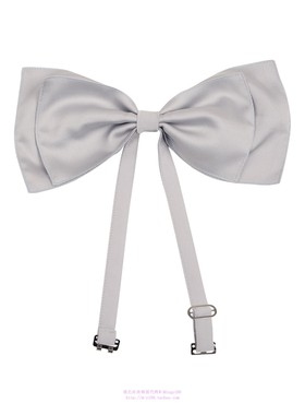 been韩国代购2024春秋儿童女孩灰色蝴蝶结丝带洋气百搭领结领带