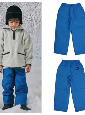 been韩国直邮代购2025秋冬男女儿童蓝色加绒宽松长裤童装100-165