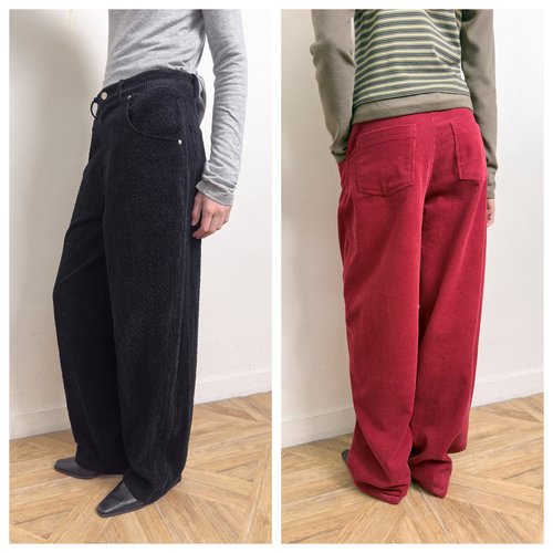 韩国diagonal直邮代购2025春秋休闲舒适宽松灯芯绒百搭纯色长裤