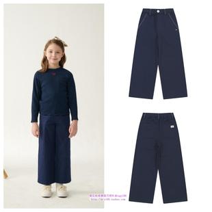 100 童装 165 2025春秋儿童中大童海军蓝直筒裤 been韩国直邮代购
