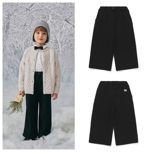 100 童装 155 2025秋冬男女儿童黑色加绒宽松长裤 been韩国直邮代购