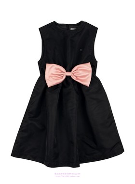 been韩国代购2023秋冬女童黑色无袖蝴蝶结时尚洋气连衣裙110-165