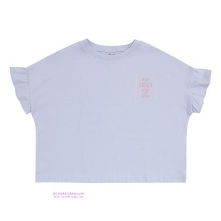 110 been韩国代购 T恤童装 圆领套头休闲短袖 165 2024夏儿童紫色飞袖