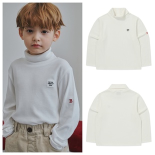 100 T恤童装 165 2025秋春儿童象牙白高领套头长袖 been韩国直邮代购