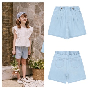 100 been韩国直邮代购 童装 百搭宽松短裤 165 2025夏儿童天蓝时尚