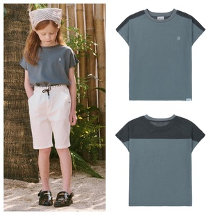 100 T恤童装 165 2025夏儿童炭灰休闲圆领套头短袖 been韩国直邮代购