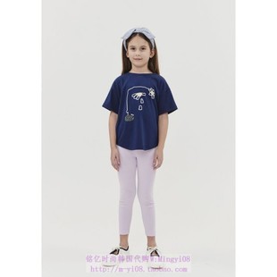 子100 打底裤 165 2023春夏儿童中大童紫色舒适修身 been韩国代购