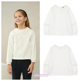 100 T恤童装 165 2024秋冬儿童象牙白套头休闲长袖 been韩国直邮代购