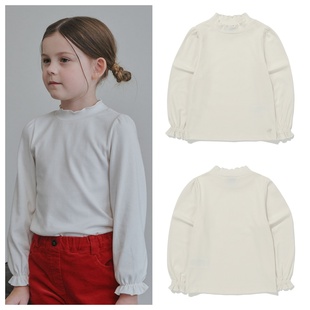 100 T恤童装 165 2025秋春儿童象牙白立领套头长袖 been韩国直邮代购