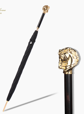 马头骑士雨伞黑檀木长柄创意直柄晴雨伞男女商务英伦伞高档复古伞