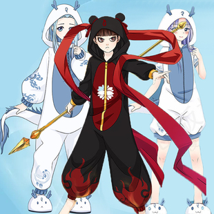 万圣节适合穿的舞台衣服敖丙小白龙哈士奇表演服装魔童哪吒演出服