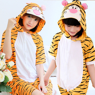 万圣节cosplay动画片小鹿演出服小朋友跳跳虎表演服小学生小老虎