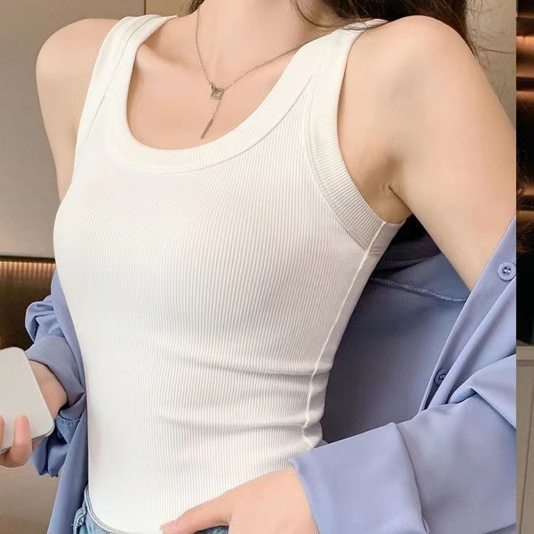 打底吊带背心女夏季2025新款夏天黑色内搭遮副乳小上衣白色修身型