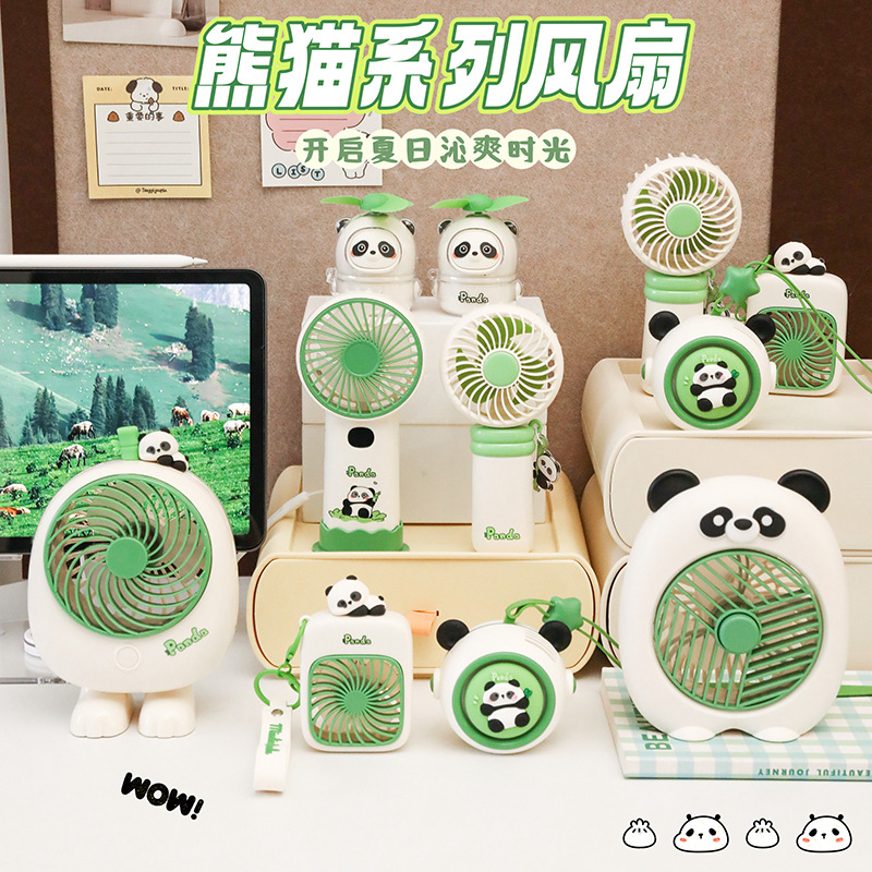 夏天卡通手持风扇台式挂脖小型ub