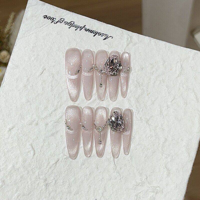 【暮光雪】温柔蔷薇粉水光猫眼