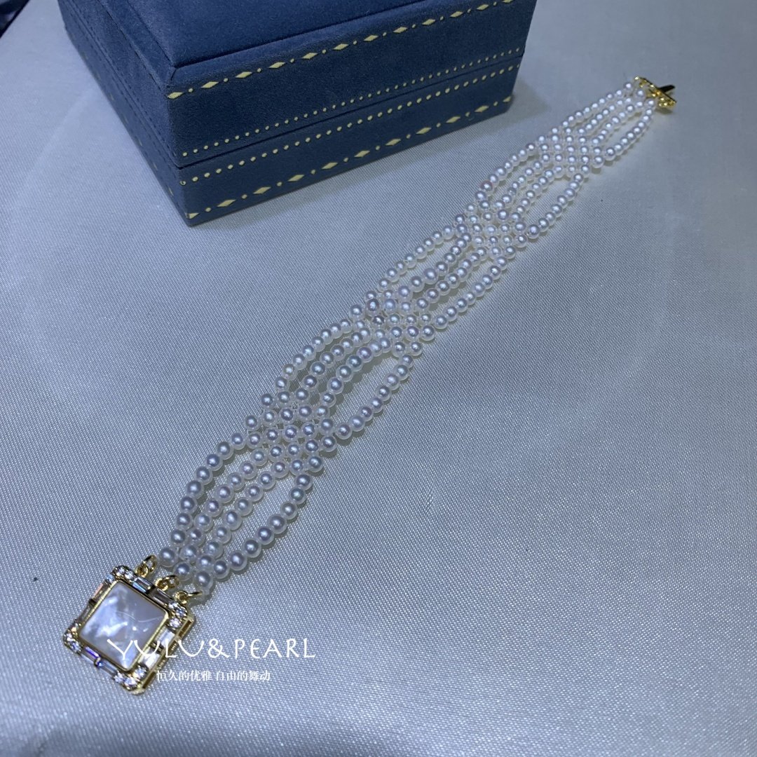 天然淡水正圆小米珠3-3.5mm手工编织手链手镯贝镶精工扣 精致温婉,珠宝/钻石/翡翠,手饰,淘宝优惠券,粉丝福利购,淘宝优惠卷