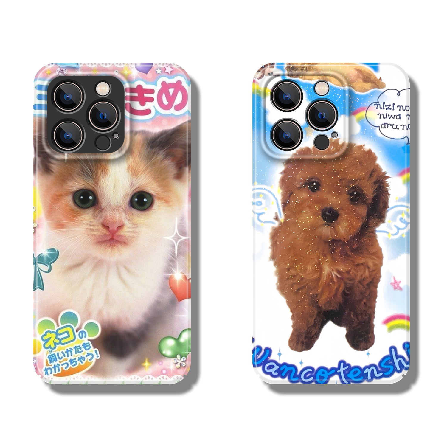 千禧y2k风可爱小狗猫咪适用苹果15promax手机壳iPhone14少女13菲林硬壳12全包X华为mate荣耀oppo小米vivo