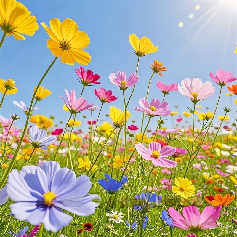 格桑花种子四季混色七彩波斯菊种家庭园艺种子