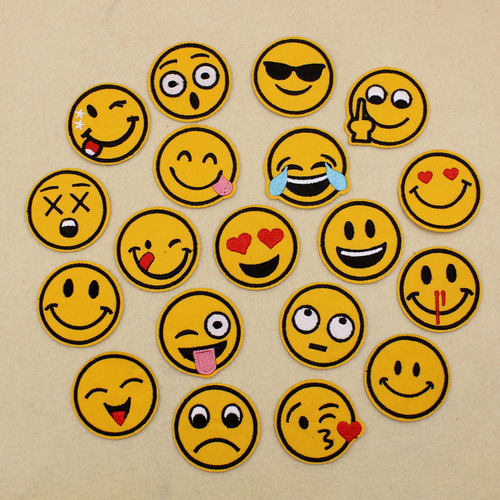 表情服装牛仔裤子doge刺绣补丁贴