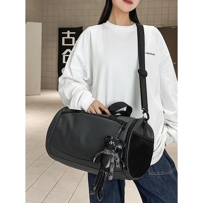 旅行包男款大容量高级感健身包女皮质运动收纳包户外手提斜挎包男