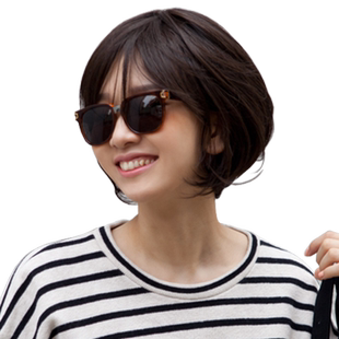 时尚女式波波头女款假发短发BOBO头自然逼真齐刘海女式真发假发套