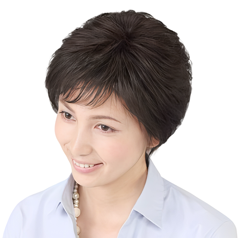 送妈妈中老年轻薄全手织女式假发