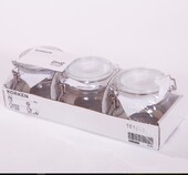 小号食品罐柠檬罐 燕窝罐附盖罐玻璃密封调味罐 宜家 考肯3件装