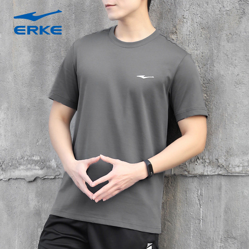鸿星尔克短袖T恤男棉质2026新款夏季透气冰丝官方旗舰店运动男装