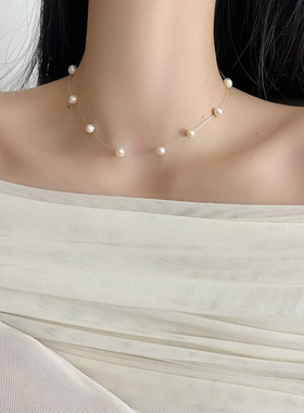 天然淡水珍珠项链鱼线