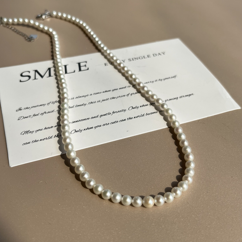 天然淡水珍珠项链轻奢小众小米珠
