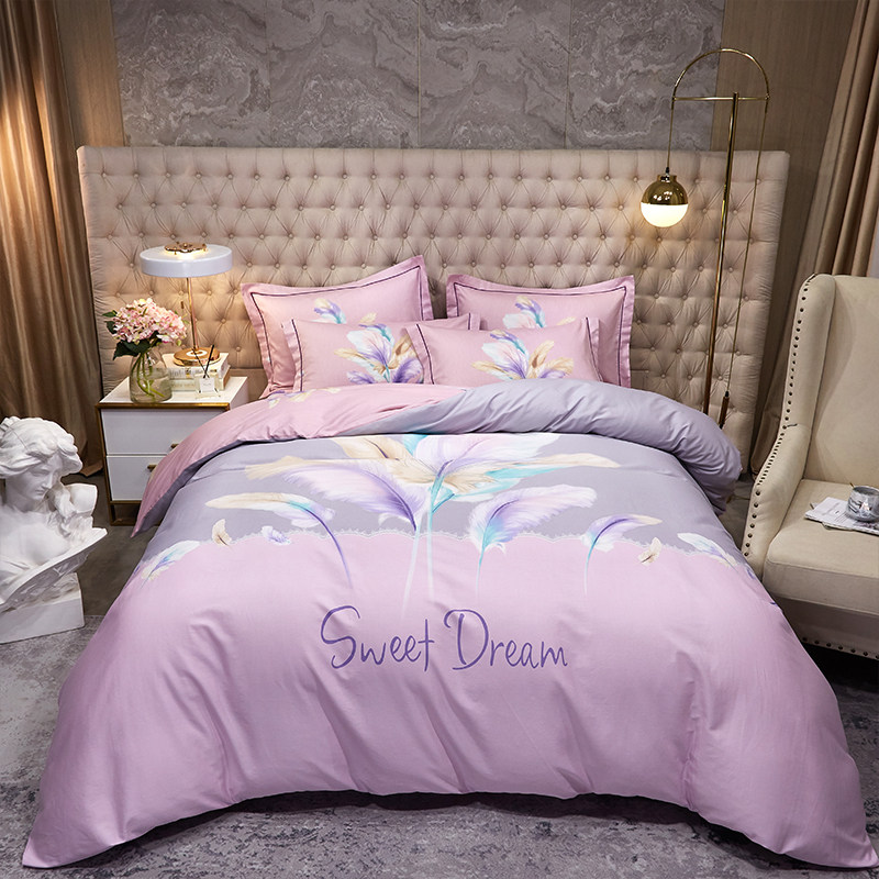 ins四件套全棉纯棉四季网红款简约大气高档床上用品100床单被套三