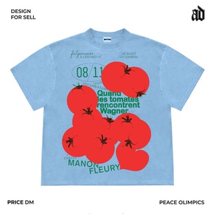 T恤宽松vintage 番茄可爱复古街头流行辣妹短袖 美式 260G重磅