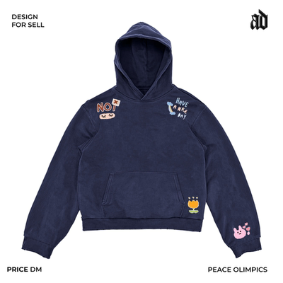 特价款！美式重磅！设计感潮牌创意甜酷风嘻哈美式宽松连帽卫衣