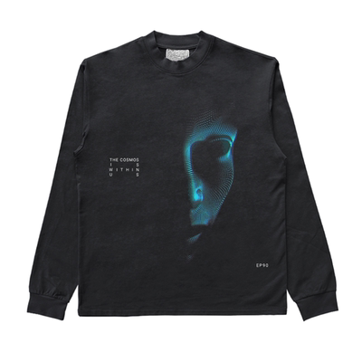 Mottled斑驳 重磅小领口 潮流街头嘻哈rapper穿搭长袖通勤质感T恤