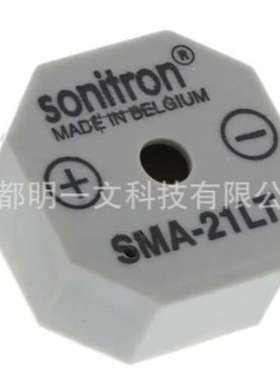 SMA-21LTP15蜂鸣器Sonitron通孔安装90dB声级15V直流21x21x9.5mm