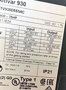 Schneider 变频器 ATV930D45M3全新380...480V标配高级中文面板