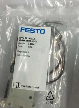 现货供应FESTO电磁阀VUVG-LK14-M52-AT-G18-1H2L-W1-S，589287