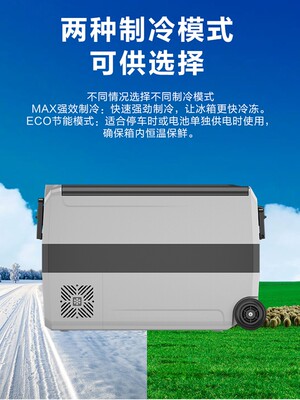 冰虎车载冰箱压缩机制冷12V24V110V220V通用冷藏冷冻分区双温双控